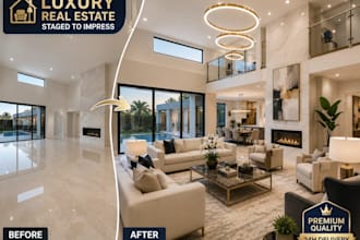 do luxury real estate virtual staging for premium property listing