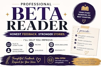 beta read proofread ebook edit