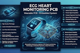 design ecg heart monitoring wearable pcb and embedded system