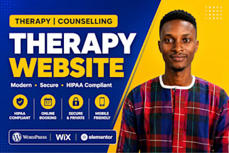 design therapy website, healthcare, medical, counseling, psychiatrist website