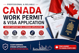 assist with canada work permit and visa application support