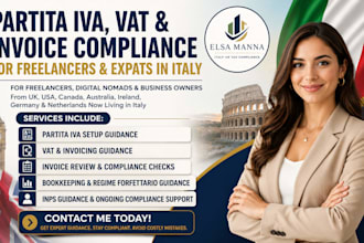 help with italy partita iva, vat, bookkeeping and invoice compliance
