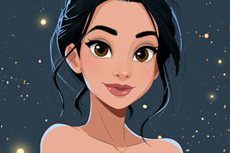 draw cartoon portrait in disney cartoon