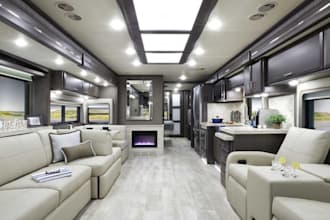 design and render a realistic 3d interior for rv pack, motorhome and data center