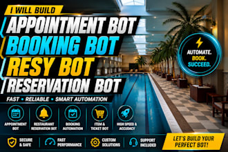 do appointment bot booking bot resy bot reservation bot restaurant bot item bot