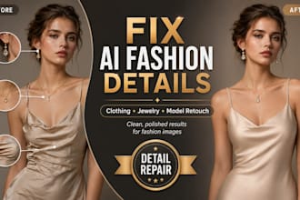 fix clothing jewelry and model details in your ai fashion images