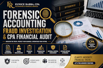 perform forensic accounting, fraud investigation, CPA financial audit