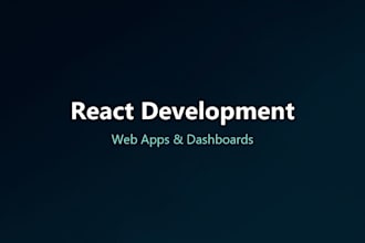 build a responsive react web application or dashboard