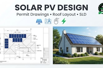 do solar pv design, solar permit drawings, roof layout and sld