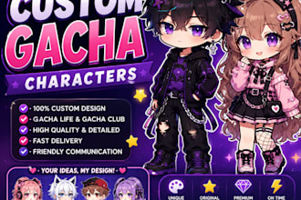create a custom gacha life and gacha club character