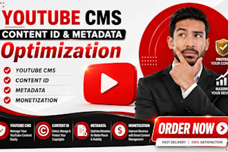 manage your youtube cms, content id and provide professional support