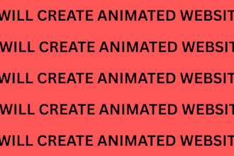create static website animated website interactive website
