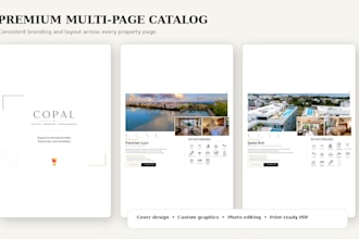 design a real estate brochure or property catalog
