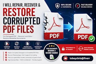 repair, recover, and restore corrupted or damaged PDF files