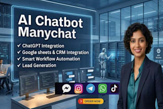 create an ai chatbot for your socialmedia with manyai