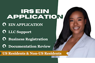 assist with your irs ein application for US llc and non US residents
