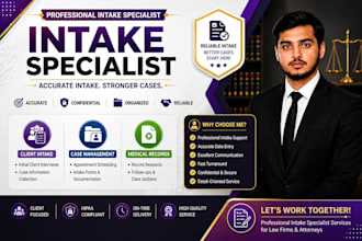 provide personal injury intake specialist services