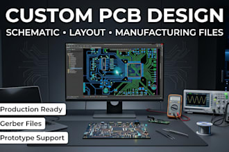 design custom pcb, schematic and manufacturing files