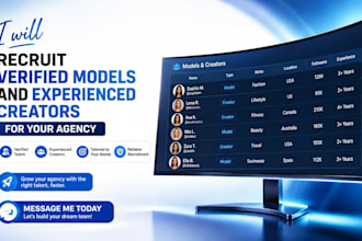 recruit experienced models and creators for your agency fast