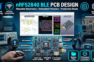 design nrf52840 ble wearable pcb and embedded firmware