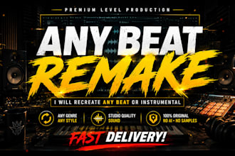 remake any beat or song instrumental
