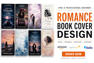 design illustrated romance book cover, realistic romance, ebook cover, paperback