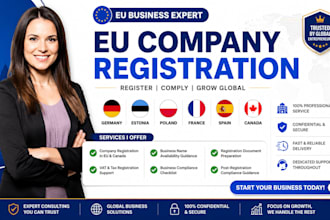 do eu company registration in germany, estonia, poland, canada, france, spain
