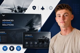 design defense technology presentation, military pitch deck, defense slides deck