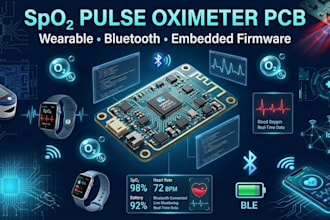 design spo2 pulse oximeter wearable pcb with bluetooth