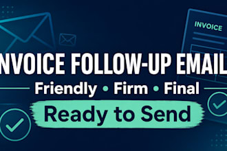 write 3 professional overdue invoice follow up email