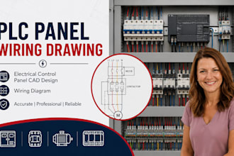 plc panel wiring drawing, electrical control panel cad design, wiring diagram