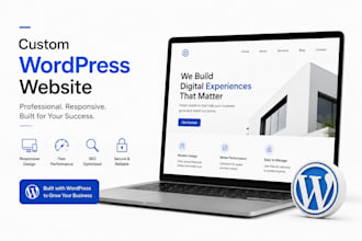 create professional wordpress website, peptide website for business sales leads