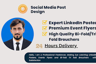 d e s i g n  professional linkedin poster  event flyer and broucher