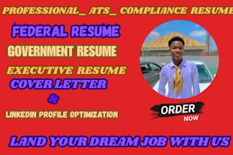 write federal resume, executive resume, government resume and resume writing
