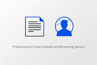 write your professional CV and linkedin profile
