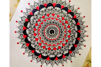 draw intricate mandala and detailed line art