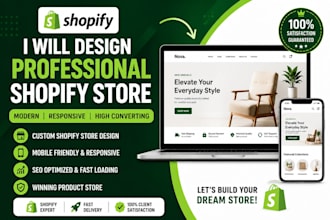 design a professional shopify dropshipping store