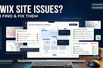 audit and fix wix website errors, bugs and performance issues