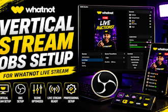 setup your whatnot obs vertical stream professionally