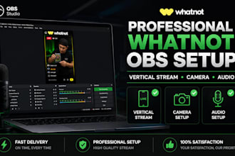 setup your whatnot obs vertical stream professionally