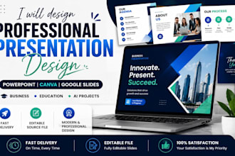 design professional ai powerpoint presentation and canva slides