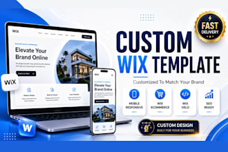 design custom wix template, wix seo, wix redesign for your business