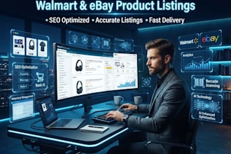 create walmart and ebay product listings with SEO optimization