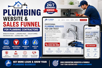 generate plumber, plumbing contractor website and sales funnel
