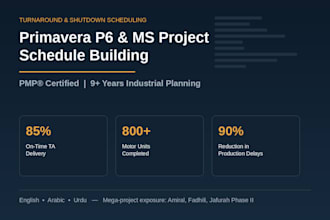 build your turnaround schedule in primavera p6 or ms project
