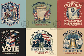 create a patriotic american themed t shirt design