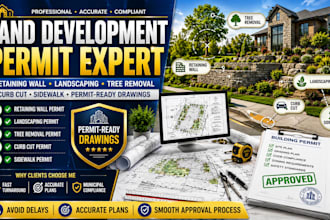 prepare retaining wall permit landscaping tree removal  curb cut sidewalk permit