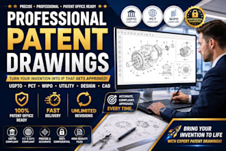create patent drawings utility patent design patent
