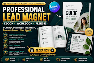 design a canva lead magnet, freebie, workbook or ebook