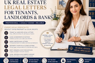 draft uk real estate solicitor legal letters for tenants and banks